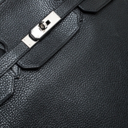 Hermes Black Togo Leather Silver Hardware Birkin 40 Bag