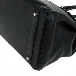 Hermes Black Togo Leather Silver Hardware Birkin 40 Bag