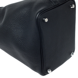 Pre Owned Hermes Black Clemence Leather Picotin Lock PM Bag
