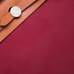 Pre Owned Hermes Burgundy Canvas and Leather Herbag Zip 31 Bag