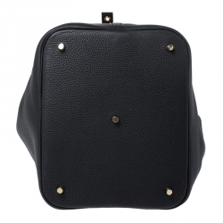 Pre Owned Hermes Black Togo Leather Gold Hardware Picotin GM Bag