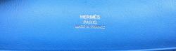 Hermes Blue Box Leather Palladium Hardware Kelly Pochette Bag