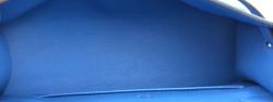Hermes Blue Box Leather Palladium Hardware Kelly Pochette Bag