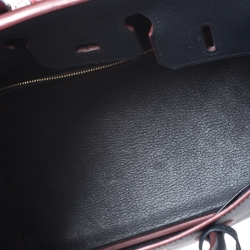 Hermes Blue Marine Epsom Leather Gold Hardware Birkin 25 Bag