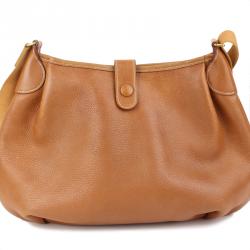 Pre Owned Hermes Brown Leather Rodeo II Bag