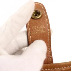 Pre Owned Hermes Brown Leather Rodeo II Bag