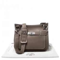 Pre Owned Hermes Etain Togo Leather Palladium Hardware Jypsiere 31 Bag