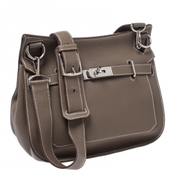 Pre Owned Hermes Etain Togo Leather Palladium Hardware Jypsiere 31 Bag