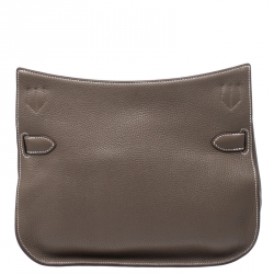 Pre Owned Hermes Etain Togo Leather Palladium Hardware Jypsiere 31 Bag