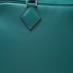 Pre Owned Hermes Malachite Swift Leather Plume Elan 28 Bag with Shoulder Strap