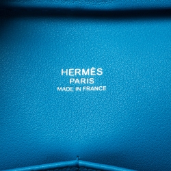Pre Owned Hermes Malachite Swift Leather Plume Elan 28 Bag with Shoulder Strap
