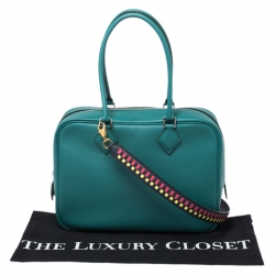 Pre Owned Hermes Malachite Swift Leather Plume Elan 28 Bag with Shoulder Strap