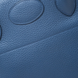 Pre Owned Hermes Blue Sapphire Togo Leather Bolide 31 Bag