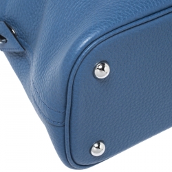 Pre Owned Hermes Blue Sapphire Togo Leather Bolide 31 Bag