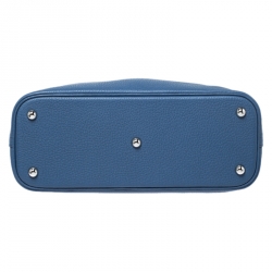 Pre Owned Hermes Blue Sapphire Togo Leather Bolide 31 Bag