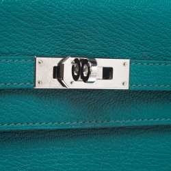 Hermes Vert Vertigo Taurillon Novillo Leather Classic Kelly Wallet