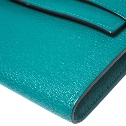 Hermes Vert Vertigo Taurillon Novillo Leather Classic Kelly Wallet