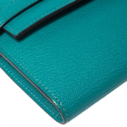 Hermes Vert Vertigo Taurillon Novillo Leather Classic Kelly Wallet