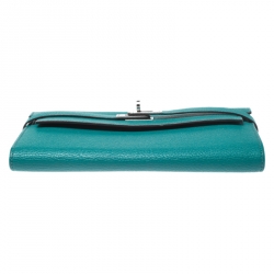 Hermes Vert Vertigo Taurillon Novillo Leather Classic Kelly Wallet