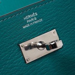 Hermes Vert Vertigo Taurillon Novillo Leather Classic Kelly Wallet