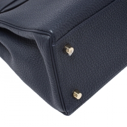 Pre Owned Hermes Indigo Blue Togo Leather Gold Hardware Kelly Retourne 28 Bag