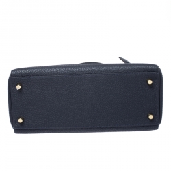 Pre Owned Hermes Indigo Blue Togo Leather Gold Hardware Kelly Retourne 28 Bag