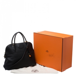 Pre Owned Hermes Black Togo Leather Gold Hardware Bolide 35 Bag