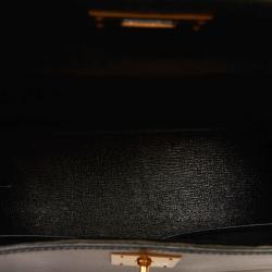 Pre Owned Hermes Black Leather Gold Hardware Kelly Retourne 28 Bag