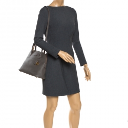 Pre Owned Hermes Etain Clemence Leather Bolide 31 Bag