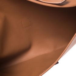 Pre Owned Hermes Gold Swift Leather Elan 29 Jige Clutch