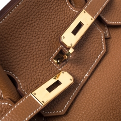 Hermes Caramel Togo Leather Gold Hardware Birkin 40 Bag