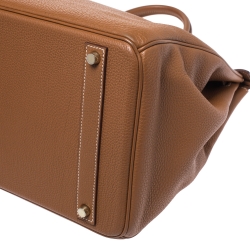 Hermes Caramel Togo Leather Gold Hardware Birkin 40 Bag