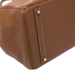 Hermes Caramel Togo Leather Gold Hardware Birkin 40 Bag