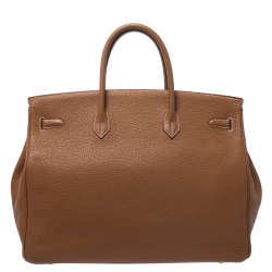 Hermes Caramel Togo Leather Gold Hardware Birkin 40 Bag