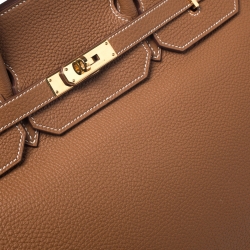 Hermes Caramel Togo Leather Gold Hardware Birkin 40 Bag