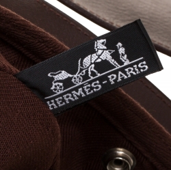 Pre Owned Hermes Brulee Canvas and Leather Valparaiso PM Bag