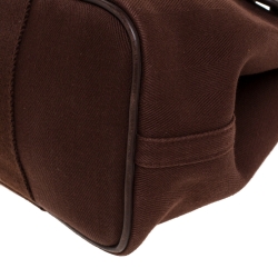 Pre Owned Hermes Brulee Canvas and Leather Valparaiso PM Bag