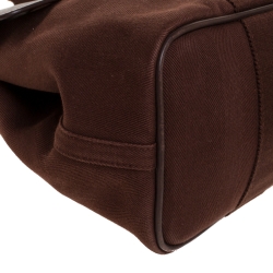 Pre Owned Hermes Brulee Canvas and Leather Valparaiso PM Bag