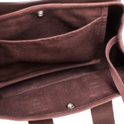 Pre Owned Hermes Brulee Canvas and Leather Valparaiso PM Bag