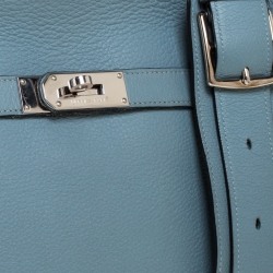 Pre Owned Hermes Ciel Ardennes Leather Jypsiere 34 Bag