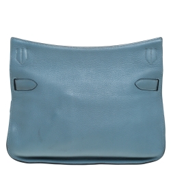 Pre Owned Hermes Ciel Ardennes Leather Jypsiere 34 Bag