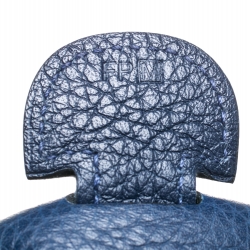 Pre Owned Hermes Blue Nuit Clemence Leather Evelyne III GM Bag