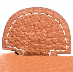 Pre Owned Hermes Gold Clemence Leather Evelyne III PM Bag