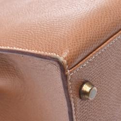 Pre Owned Hermes Brown Leather Gold Hardware Kelly 35 Bag