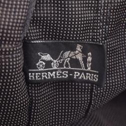  Hermes Grey Canvas Herline MM Bag