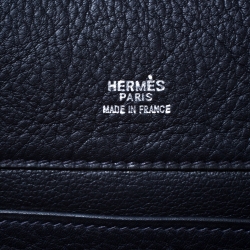 Pre Owned Hermes Blue Indigo Togo Leather Sherpa Backpack