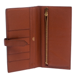 Pre Owned Hermes Etrusque Chevre Mysore Leather Bearn Gusset Wallet