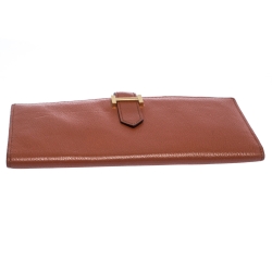 Pre Owned Hermes Etrusque Chevre Mysore Leather Bearn Gusset Wallet