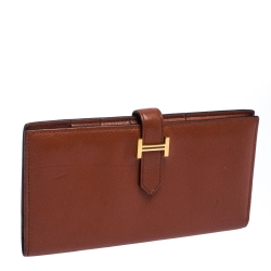 Pre Owned Hermes Etrusque Chevre Mysore Leather Bearn Gusset Wallet