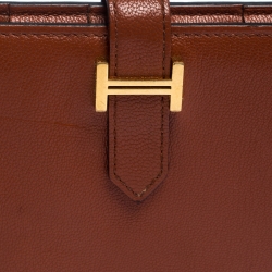 Pre Owned Hermes Etrusque Chevre Mysore Leather Bearn Gusset Wallet